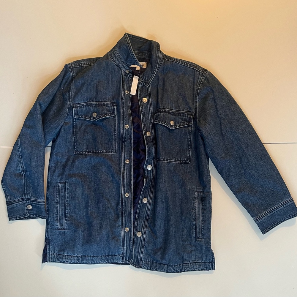 NWT Madewell Denim Quilted Jacket S